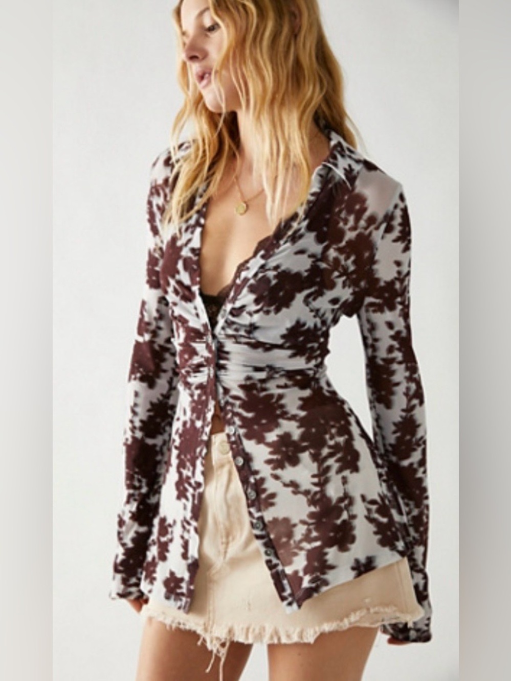 💕NWT💕Free People, Lucky Shirtee, Gravity Grey, Size M